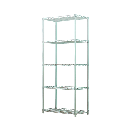 5 Tier Silver Metal Storage Rack Shelving Wire Shelf