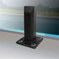 Balustrade Black Glass Clamp 304 Stainless Spigot Pool Fencing Fence