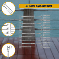 Balustrade Black Glass Clamp 304 Stainless Spigot Pool Fencing Fence
