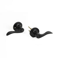 Door Handle Set Lever Privacy Function Black