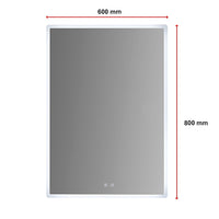 Smart Mirror Bathroom Vanity LED Lighted Wall Mirror 800x600mm