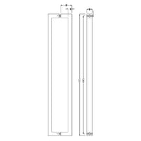 Entrance Door Pull Handle Brushed satin 1200mm