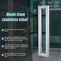 Entrance Door Pull Handle Brushed satin 1800mm