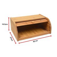 Bamboo Bread Bin Storage Box Kitchen Loaf Pastry Container