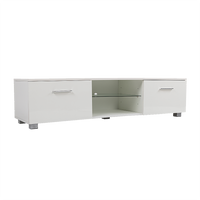 TV Cabinet Entertainment Unit Stand High Gloss Storage Shelf 140cm White