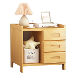 Bamboo Bedside Table Nightstand Storage Bedroom Sofa Side Stand