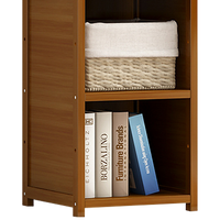 Bamboo Shelf Bookcase Display Storage Rack Stand Livingroom Bedroom