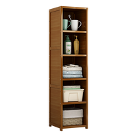 Bamboo Shelf Bookcase Display Storage Rack Stand Livingroom Bedroom