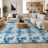 200x300cm Large Floor Soft Blue Fluffy Rug – Modern Area Carpet for Bedroom & Lounge