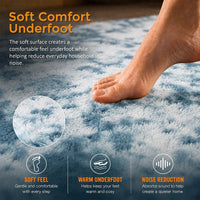 200x300cm Large Floor Soft Blue Fluffy Rug – Modern Area Carpet for Bedroom & Lounge