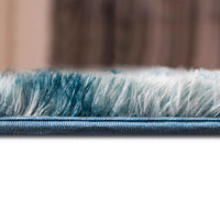 200x300cm Large Floor Soft Blue Fluffy Rug – Modern Area Carpet for Bedroom & Lounge