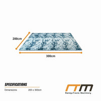 200x300cm Large Floor Soft Blue Fluffy Rug – Modern Area Carpet for Bedroom & Lounge