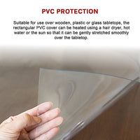 PVC Tablecloth Protector 107X213.4CM Clear Plastic Table Cloth Cover Transparent