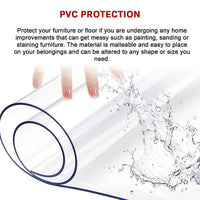 PVC Tablecloth Protector Table Cover Dining Table Cloth Plastic 2800x1170mm 2.0mm