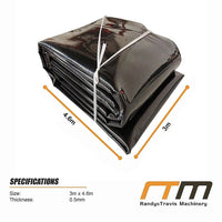 Fish Pond Liner 3 x 4.6m x 0.5mm Garden Pool Membrane Reinforced