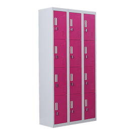 12-Door Locker for Office Gym Shed School Home Storage - Padlock-operated