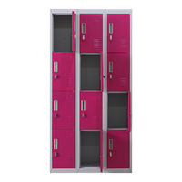 12-Door Locker for Office Gym Shed School Home Storage - Padlock-operated