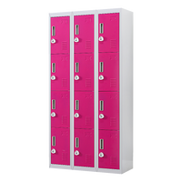 12-Door Locker for Office Gym Shed School Home Storage - 3-Digit Combination Lock