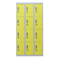 12-Door Locker for Office Gym Shed School Home Storage - Padlock-operated