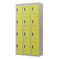 12-Door Locker for Office Gym Shed School Home Storage - 3-Digit Combination Lock