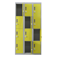 12-Door Locker for Office Gym Shed School Home Storage - 3-Digit Combination Lock