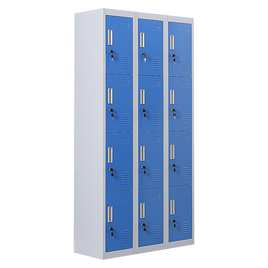 12-Door Locker for Office Gym Shed School Home Storage - Standard Lock with Keys