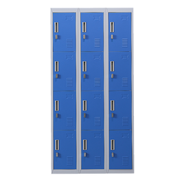 12-Door Locker for Office Gym Shed School Home Storage - Padlock-operated