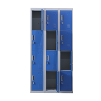 12-Door Locker for Office Gym Shed School Home Storage - Padlock-operated