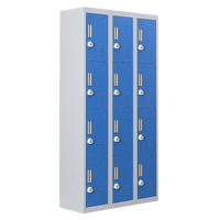 12-Door Locker for Office Gym Shed School Home Storage - 3-Digit Combination Lock