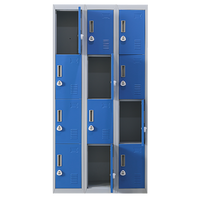 12-Door Locker for Office Gym Shed School Home Storage - 3-Digit Combination Lock