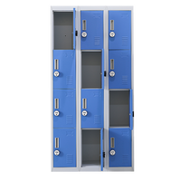 12-Door Locker for Office Gym Shed School Home Storage - 4-Digit Combination Lock