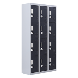 12-Door Locker for Office Gym Shed School Home Storage - 3-Digit Combination Lock