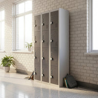 12-Door Locker for Office Gym Shed School Home Storage - 4-Digit Combination Lock