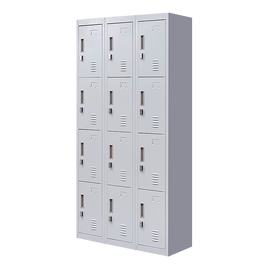 12-Door Locker for Office Gym Shed School Home Storage - Padlock-operated