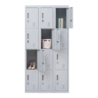 12-Door Locker for Office Gym Shed School Home Storage - Padlock-operated