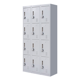 12-Door Locker for Office Gym Shed School Home Storage - 4-Digit Combination Lock