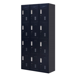 12-Door Locker for Office Gym Shed School Home Storage - Standard Lock with Keys