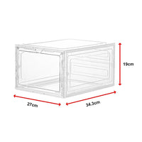 Sneaker Display Case Shoe Storage Organizer Box Stackable Plastic Clear Magnetic