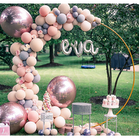 3M Gold Wedding Hoop Round Circle Arch Backdrop Flower Display Stand Frame Background