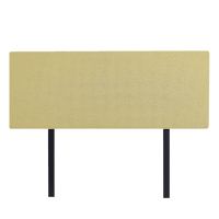 Linen Fabric Double Bed Deluxe Headboard Bedhead - Sulfur Yellow