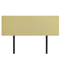 Linen Fabric King Bed Deluxe Headboard Bedhead - Sulfur Yellow