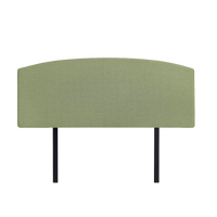 Linen Fabric Double Bed Curved Headboard Bedhead - Olive Green