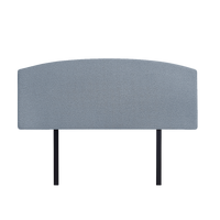 Linen Fabric Double Bed Curved Headboard Bedhead - Berlin Blue