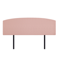 Linen Fabric King Bed Curved Headboard Bedhead - Pale Pink