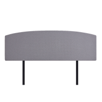 Linen Fabric King Bed Curved Headboard Bedhead - Slate Ash