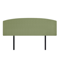 Linen Fabric King Bed Curved Headboard Bedhead - Olive Green