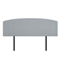 Linen Fabric King Bed Curved Headboard Bedhead - Stone Grey