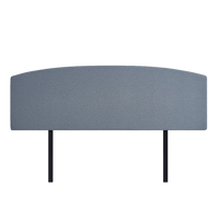 Linen Fabric King Bed Curved Headboard Bedhead - Berlin Blue