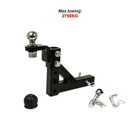 Adjustable Tow Bar Tongue Hitch 50mm Ball Drop for Trailer Caravan