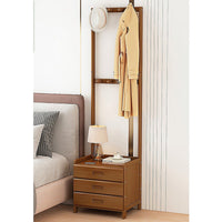 42x165cm Wooden Hall Stand Modern Style Minimalist Home Floor Coat Rack with Drawer